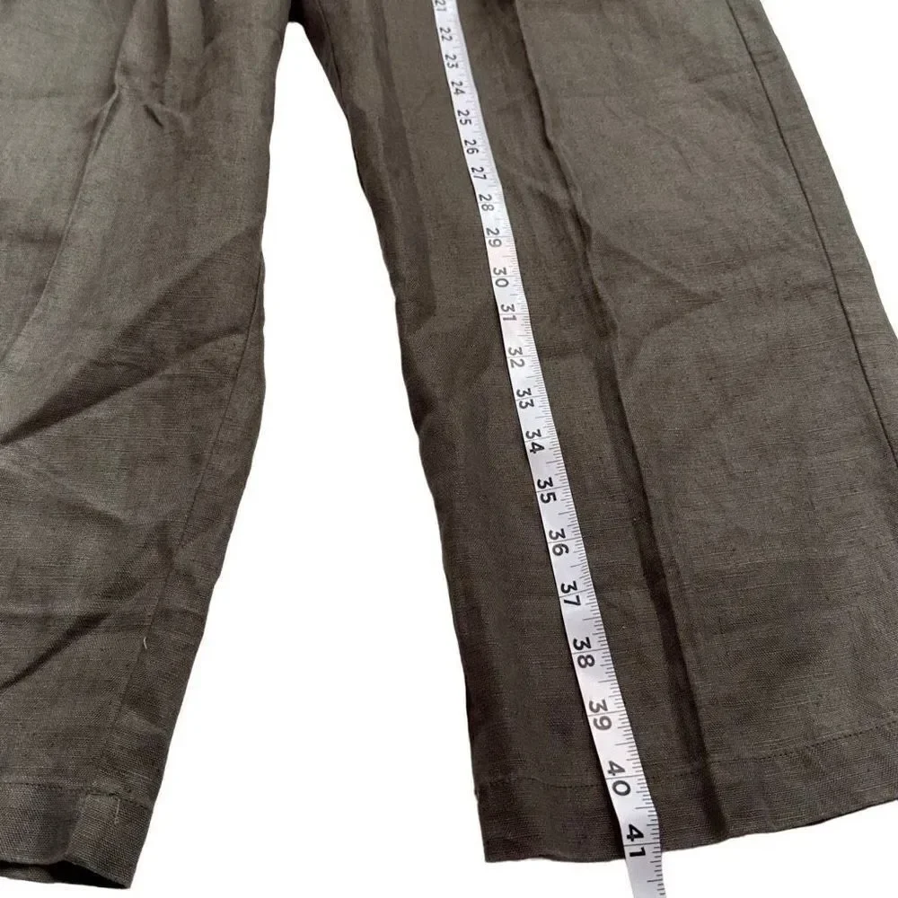 Eddie Bauer Mens Linen Sage Green Dress Pants NWT Size 36x30 Timeless Essential